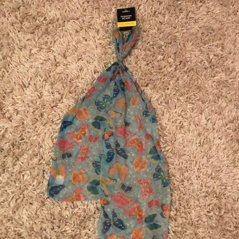 Light Blue butterfly scarf